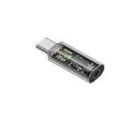 Adaptateur audio Type-C vers 3,5 mm - Décodeur DAC Hi-Fi pour un son stéréo clair | Prend en charge le contrôle de ligne, Plug & Play (transparent de 3,5 mm vers type C)