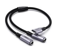 Adaptateur audio - Ugreen - 30732 - Type-C vers 2x Jack 3,5 mm - Noir - Transfert audio