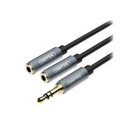 Adaptateur Audio - Unitek - 3,5 Mm (M) Vers 3,5 Mm (F) - 20 Cm - Noir - Stéréo
