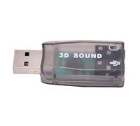 Adaptateur audio USB 5.1 canaux USB - Convertisseur de carte son externe 2 en 1 - Filtre de bruit - Puce - Microphone - Sortie d'entrée - Hub - Design Plug and Play pour PC - Ordinateur portable