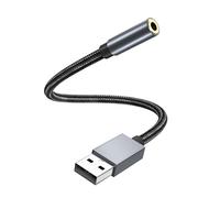 Adaptateur audio USB-A vers prise jack 3,5 mm Grey