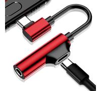 Adaptateur audio USB C avec charge - 2 en 1 de type 1,5 mm de prise casque convertisseur dongle Connecteur Splitter compact Design durable pour les tablettes Smartphones Appareils de jeu pour ordinate