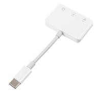 Adaptateur Audio Usb-c Externe Type-c Blanc pour Écouteurs et Haut-parleurs | Boîtier PC et Tpe, Transmission Sonore Stable, Passage Audio Pratique, Appels Téléphoniques, Visioconférences, Ordinateurs