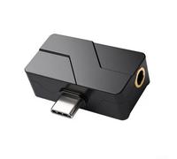 Adaptateur audio USB C vers 3,5 mm 4,4 mm, décodeur de son HiFi sans perte pour appareils USB C, petit convertisseur de musique portable pour commutation, noir