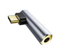 Adaptateur Audio USB C vers 3,5 mm, USB Type C vers 3.5 mm Femelle Casque Jack d'écoute Dongle Aux Adapter DAC Stéréo HiFi Angle Droit pour iPhone 16/15 Plus Pro Max, iPad Pro Air 5, Galaxy S23 S22