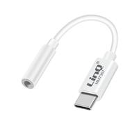 Adaptateur Audio USB C vers Jack 3.5mm Compatible commande vocale Blanc