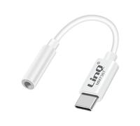 Adaptateur Audio USB C vers Jack 3.5mm Compatible commande vocale LinQ Blanc