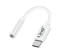 Adaptateur Audio USB C vers Jack 3.5mm Compatible commande vocale LinQ Blanc