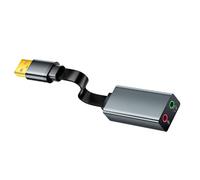 Adaptateur audio USB Carte son 3,5 mm Connexion casque et microphone Plusieurs appareils Boîtier en aluminium