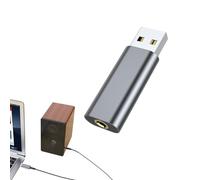 Adaptateur audio USB - Carte son portable Plug and Play avec prise jack 3,5 mm | Interface USB pour casque et microphones, adaptateur audio externe pour ordinateur portable, ordinateur de bureau, PC