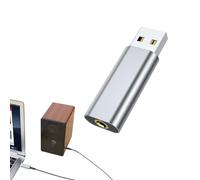 Adaptateur audio USB - Carte son portable Plug and Play avec prise jack 3,5 mm | Interface USB pour casque et microphones, adaptateur audio externe pour ordinateur portable, ordinateur de bureau, PC