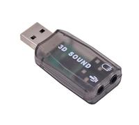 Adaptateur Audio USB d'ordinateur, Formations Musicales Adaptateur USB Sound stéréo 5.1 Channel, PC et Ordinateur Portable Plug and Play Adapter pour Regarder la télévision, écouter de la Musique