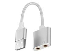 Adaptateur audio USB double fonction pour casque et microphone pour jeux vidéo podcasts et réunions en ligne