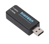 Adaptateur Audio USB Double Jack 3,5 Mm Sortie 3,3 V Carte Son USB Compacte et Portable Plug and Play pour Les Opérateurs Radio Professionnels Amateurs