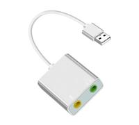 Adaptateur audio USB pour PC et ordinateur portable Microphones vers 3,5 mm
