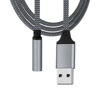 Adaptateur audio USB prise jack 3,5 mm, carte son stéréo externe, convertisseur stéréo, câble audio pour écouteurs, PC, ordinateur portable, ordinateurs de bureau