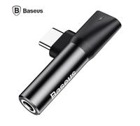 Baseus L41 Convertisseur Type C pour connecteur Type C + connecteur 3,5 mm Noir