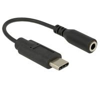 Adaptateur audio USB Type-C mâle vers jack 3,5 mm femelle - Noir - DeLock