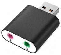 Adaptateur audio USB vers 3,5 mm, carte son externe avec microphone dédié et prises casque | Convertisseur audio stéréo Plug-and-Play pour PC, ordinateur portable, Mac, Raspberry Pi, PS5 et Linux