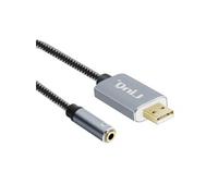 Adaptateur Audio USB vers Jack 3.5mm Fonction audio et micro U3530 - Gris