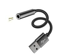 Adaptateur Audio USB vers Prise Casque 3,5 mm DAC Câble Interface Carte Son Microphone Voiture PC Convertisseur Casque Externe Port auxiliaire pour Ordinateur Haut-Parleur Manette Appareils