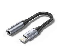 Adaptateur audio - VENTION - Lightning vers Jack 3,5 mm - DAC intégré - Câble tressé nylon - Micro et commandes