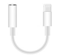 Adaptateur audio vers jack 3,5 mm blanc compatible avec 7/8/X/12/13/14