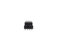 - Adaptateur audio/vidéo - S-Vidéo / vidéo composite / audio - 4 broches mini-din, phono RCA x 3 femelle pour SCART mâle - noir