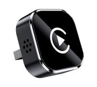 Adaptateur automatique 2 en 1 sans fil pour Carplay et Android, adaptateur automatique USB-C Dongle d'appariement rapide OTA Mise à niveau pour interconnexion de véhicule Noir (B)