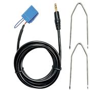 Adaptateur AUX Autoradio, Câble AUX Autoradio Jack 3,5 mm Pont d’Activation 2 Pièces Clés d’Extraction, Compatible Delphi Bosch pour Fiat 500 Grande Punto Evo Panda Câble Audio Blindé 150 cm