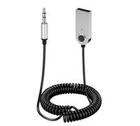 Adaptateur Aux Bluetooth 5.3 pour Voiture, USB vers Jack 3,5mm pour Voiture, Haut-Parleur & Chaîne Hi-FI, Récepteur Audio sans Fil avec Appels Mains Libres, Navigation Vocale, Son Haute Qualité