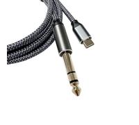 Adaptateur Aux D'interconnexion Mono Mâle Plaqué Or Câble USB-C Vers Double 6.35mm 1/4 Pouces