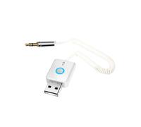 Adaptateur auxiliaire Bluetooth sans fil (E Bluetooth 5.0) USB 3,5 mm Jack Audio de voiture Aux Bluetooth 5.1