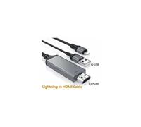 Adaptateur AV numérique pour iPhone et iPad, câble iPhone vers HDMI, résolution HD 1080p, duplication d'écran avec synchronisation audio et