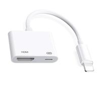 Adaptateur AV Numérique pour iPhone iPad, [Certifié Apple MFI] Câble Lightning vers HDMI Convertisseur D'écran de Synchronisation 1080P pour HDTV/Moniteur/Projecteur(Alimentation Nécessaire)
