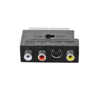 Adaptateur AV Péritel - RCA x3 + S-Vidéo - Commutateur In/Out - Adaptateur Péritel Mâle vers Audio Vidéo -