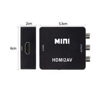 Adaptateur AV vers HDMI, convertisseur vidéo 1080P, MINI convertisseur AV2HDMI-compatible pour boîtier de projecteur HDTV