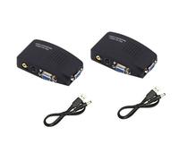 Adaptateur AV vers VGA 2 pièces, convertisseur RCA Composite, entrée AV s-vidéo vers sortie LCD, boîte de commutation