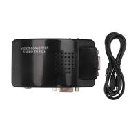 Adaptateur AV Vers VGA Convertisseur VGA PC Composite S-VidéO EntréE AV Vers PC VGA LCD Convertisseur de Sortie BoîTier de