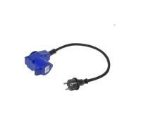 ProPlus Câble Adaptateur 40cm fiche Schuko vers Prise coudée CEE + Prise Schuko