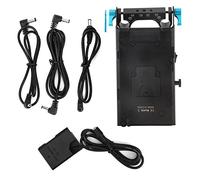 Adaptateur Batterie V Mount avec Décodage Complet EL14, Support de Tiges 15mm Double Trou pour D5300 D5600 D5200 D3400 D3100 D3300 D5100 D5500 - Alimentation Continue, Ports