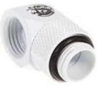 Adaptateur Bitspower 90 degrés G1/4 pouce mâle sur G1/4 pouce femelle - pivotant, blanc