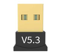 Adaptateur Blue-Tooth USB pour PC, Adaptateur Blue-Tooth USB 5.3 Dongle Émetteur sans Fil USB Dongle Blue-Tooth pour PC, Récepteur Émetteur USB sans Fil pour Téléphones, Écouteurs, Claviers, Souris