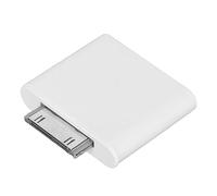 Adaptateur Bluetooth 30 Broches, Transmetteur sans Fil Bluetooth 2.1 Adaptateur de Dongle Audio IPod, Portée 10 M, Lecteur Plug and Play (Blanc)