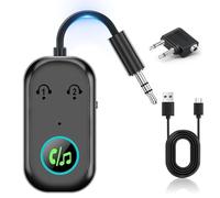 Adaptateur Bluetooth 5.3 2 en 1 Émetteur Récepteur, Prise 3,5 mm AUX Jack, Double Connexion & Réduction de Bruit CVC, Charge Type C, Adaptateur Audio pour Avion, TV, Voiture, PC et Casque