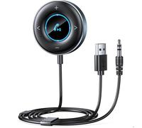 Adaptateur Bluetooth 5,3 Voiture - Kit Main Libre Voiture Bluetooth - Recepteur Bluetooth Jack 3,5mm - pour Stéréo Haut-Parleur..