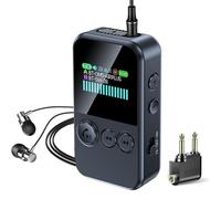 Adaptateur Bluetooth 5.4 d'avion avec écran couleur double connexion émetteur-récepteur 2 en 1 pour modes TX/RX Prend en charge 2 casques et carte TF Lecteur MP3 Appel vocal HD | Pour TV/voiture