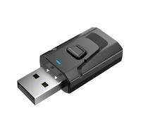Adaptateur Bluetooth 5.4 USB, émetteur Récepteur 2 en 1 avec Microphone Intégré, pour Voiture TV Pc Enceintes Stéréo, Compatible avec Appels Mains Libres Et Musique Haute Qualité, Noir