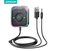 Adaptateur Bluetooth 6.0 AUX pour voiture Joyroom, double micros plus puissants et récepteur Bluetooth à suppression du bruit pour la musique de voiture/appels mains libres noir