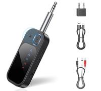 Adaptateur Bluetooth 6.0 pour Avion TV, 2 en 1 Transmetteur Récepteur pour Voiture Prise Aux 3.5 mm, Prend en Charge 2 Air-Pods, Répartiteur Bluetooth Emetteur pour Avion/TV/PC/Salle de Gym/Casque